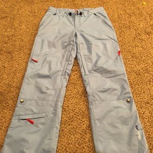 Women’s snowboarding pants.